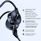 M-1 Back-mounted Touch Noise Reduction Bone Conduction Bluetooth Earphone with Detachable Microphone — view 5