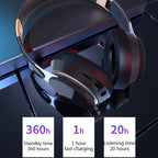 07S Folding Sports Computer Games Wireless Bluetooth V5.0 Headset with Mic — view 11