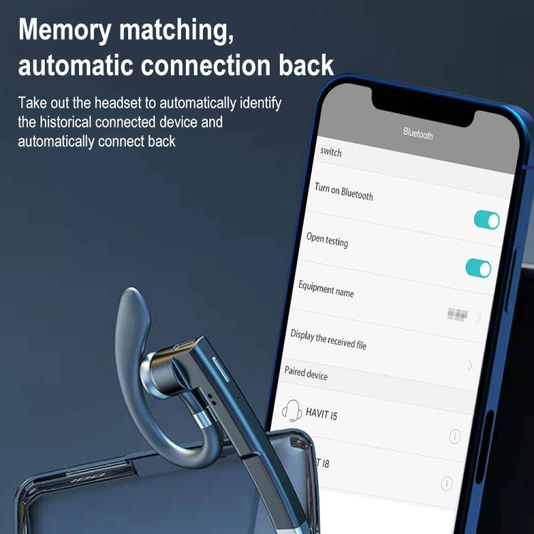 YYK-525 Simple Version Single Rotatable Earhook Noise Reduction Call Business Bluetooth Earphone without Charging Box — view 7