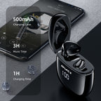 awei T28P Bluetooth V5.0 TWS Ture Wireless Sports LED Display Headset with Charging Case — view 3