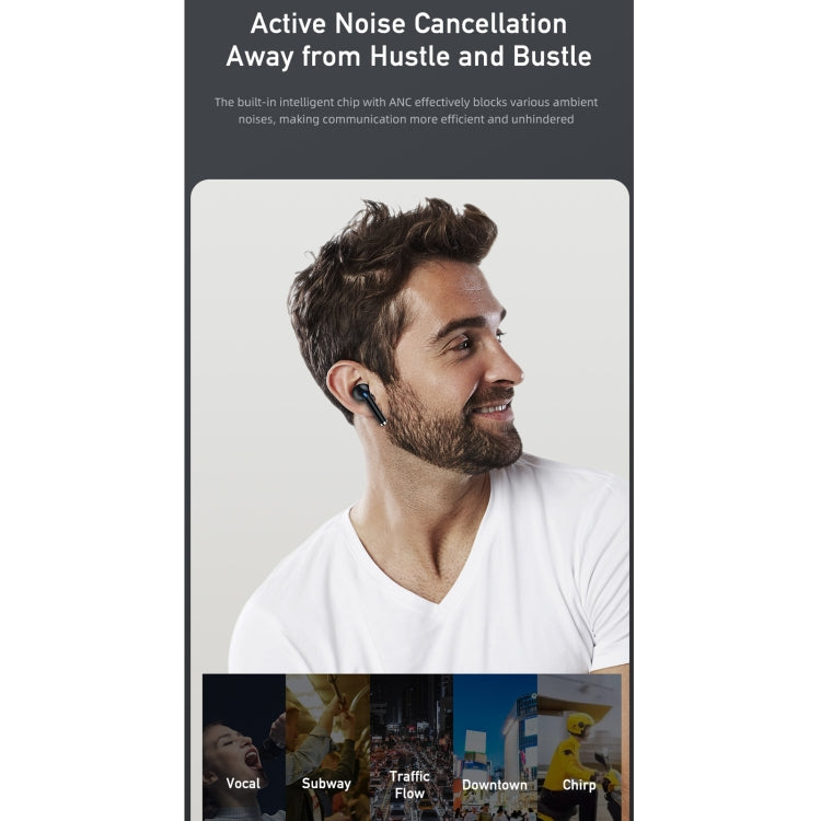 awei TA8 Bluetooth 5.2 ANC Active Noise Reduction Wireless Bluetooth Earphone — view 3