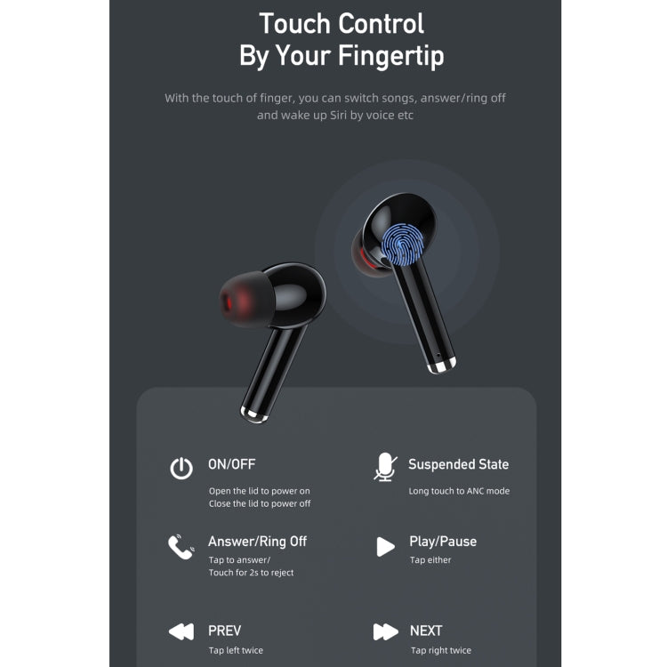 awei TA8 Bluetooth 5.2 ANC Active Noise Reduction Wireless Bluetooth Earphone — view 7