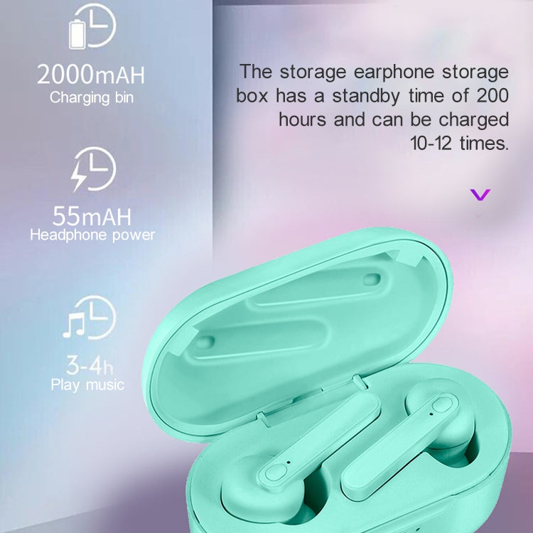 DT-5 IPX Waterproof Bluetooth 5.0 Wireless Bluetooth Earphone with Magnetic Charging Box, Support Call & Power Bank Function — Black