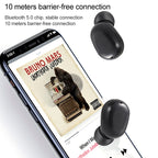 DT-14 Wireless Two Ear Bluetooth Headset Supports Touch & Smart Magnetic Charging & Power On Automatic Pairing — White