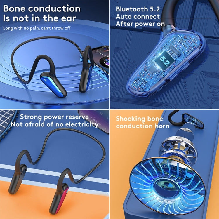 M-D8 IPX5 Waterproof Bone Passage Bluetooth Hanging Ear Wireless Earphone — view 9