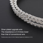 TRN Silver Plated Upgrade Cable Headphones Cable with A2DC Connection for TRN V10 V20 Earphone — view 6