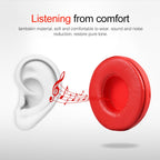 1 Pair Leather Headphone Protective Case for Beats Solo2.0 / Solo3.0, Wireless Version — Blue