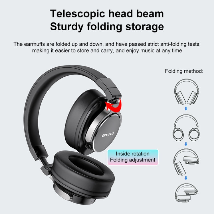 awei A710BL Foldable ANC Noise Cancelling Bluetooth Wireless Headset — view 8