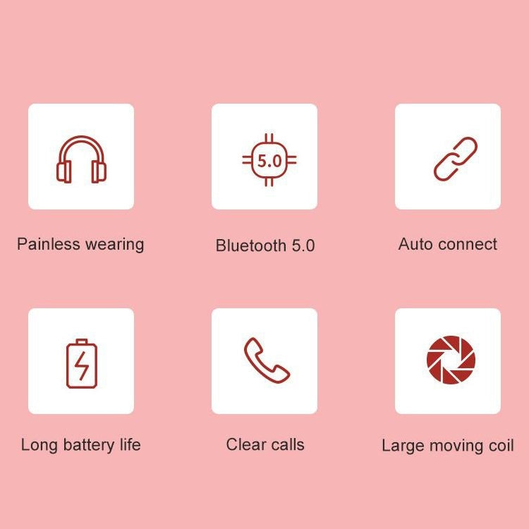Y08 Hifi Sound Quality Macaron Bluetooth Headset, Supports Calling & TF Card & 3.5mm AUX — Pink
