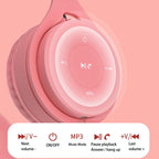 Y08 Hifi Sound Quality Macaron Bluetooth Headset, Supports Calling & TF Card & 3.5mm AUX — Blue