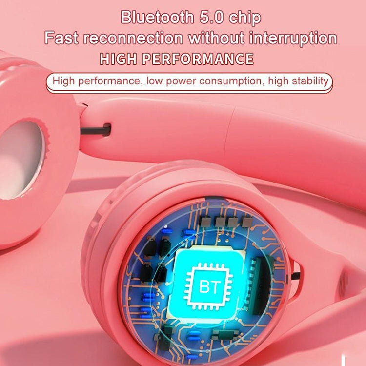 Y08 Hifi Sound Quality Macaron Bluetooth Headset, Supports Calling & TF Card & 3.5mm AUX — White