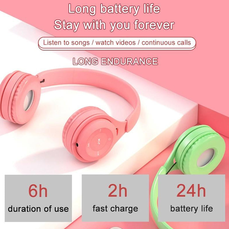 Y08 Hifi Sound Quality Macaron Bluetooth Headset, Supports Calling & TF Card & 3.5mm AUX — view 8