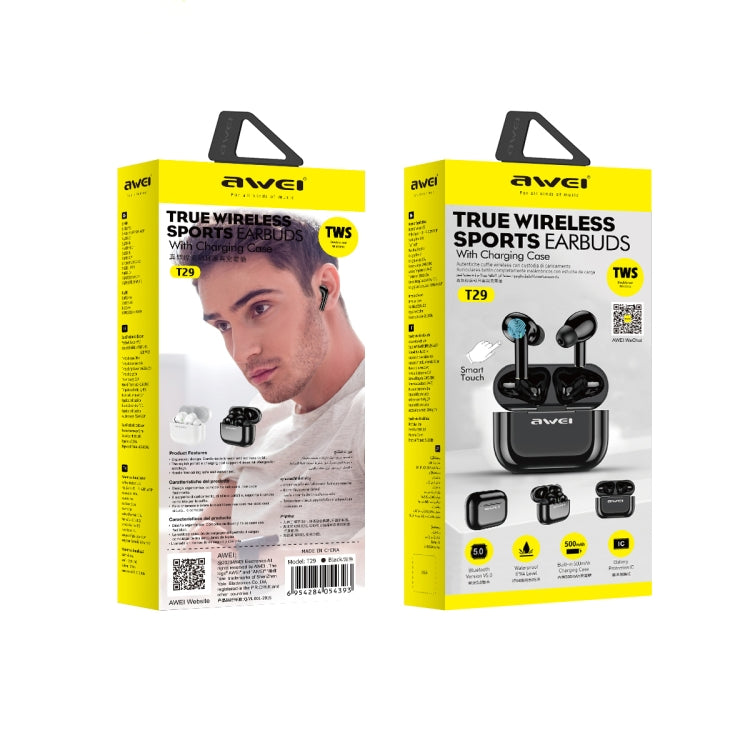 awei T29 Bluetooth V5.0 TWS True Wireless Sports Headset with Charging Case — view 8