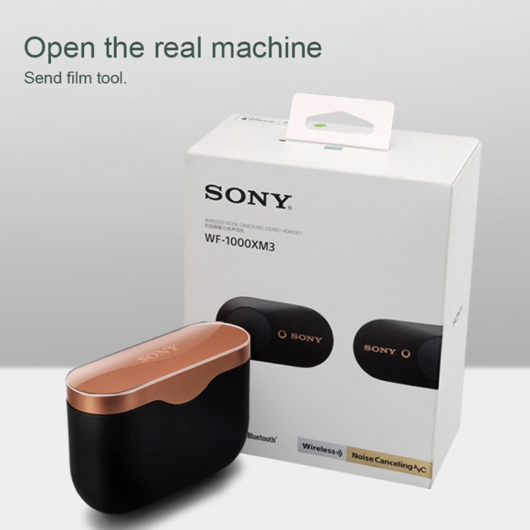 For Sony WF-1000XM3 Bluetooth Earphone Transparent Protective Sticker — view 5