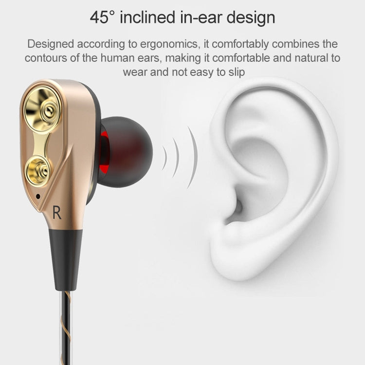 D12 1.2m Wired In Ear 3.5mm Interface Stereo Wire-Controlled HIFI Earphones Dual-motion Loop Running Game Music Headset With Packaging — view 4