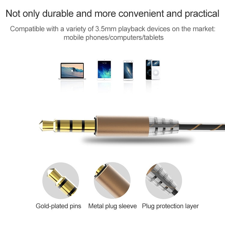 D12 1.2m Wired In Ear 3.5mm Interface Stereo Wire-Controlled HIFI Earphones Dual-motion Loop Running Game Music Headset With Packaging — view 6