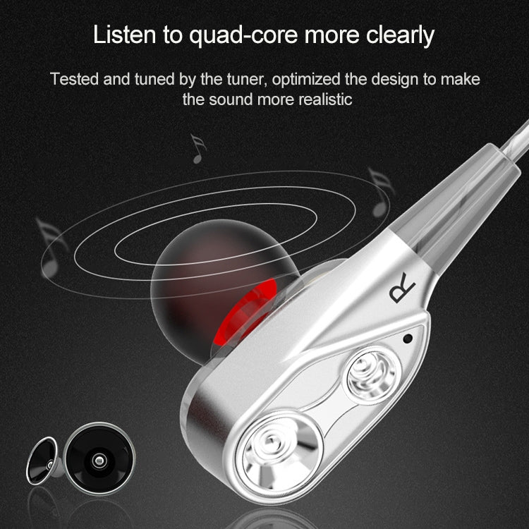 D12 1.2m Wired In Ear 3.5mm Interface Stereo Wire-Controlled HIFI Earphones Dual-motion Loop Running Game Music Headset With Packaging — view 9