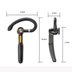 ME-100 TWS Business Rotating Universal True Stereo 5.0 Version Hanging Ear In-Ear Bluetooth Headset — Black+green