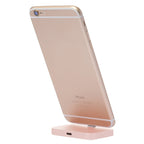 8 Pin Stouch Aluminum Desktop Station Dock Charger for iPhone — Silver
