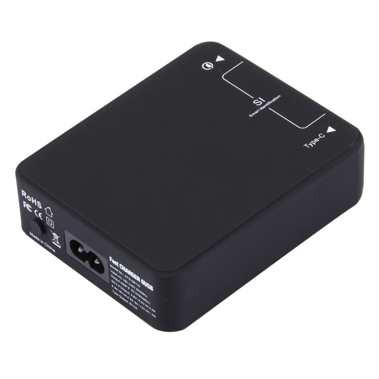 Q8118 1 Quick Charge 3.0 + 4 Smart Identification USB + 1 USB-C / Type-C 3.1 Desktop USB Charger — view 4
