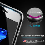 For iPhone 6 & 6s 0.26mm 9H Surface Hardness 4D Curverd Arc Explosion-proof HD Silk-screen Tempered Glass Full Screen Film