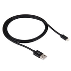 1m 3A 8 Pin to USB Data Sync Charging Cable for iPhone, iPad, Diameter: 4 cm — Black
