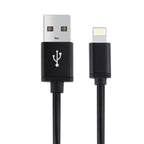 1m 3A 8 Pin to USB Data Sync Charging Cable for iPhone, iPad, Diameter: 4 cm — White