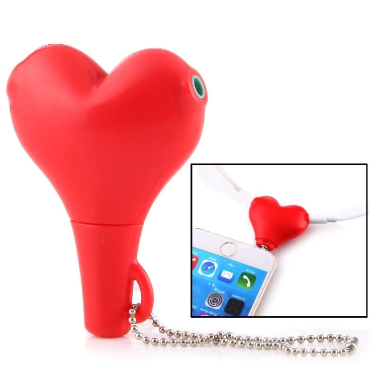 1 Male to 2 Females 3.5mm Jack Plug Multi-function Heart Shaped Earphone Audio Video Splitter Adapter with Key Chain for iPhone, iPad, iPod, Samsung, Xiaomi, HTC and Other 3.5 mm Audio Interface Electronic Digital Products — view 9