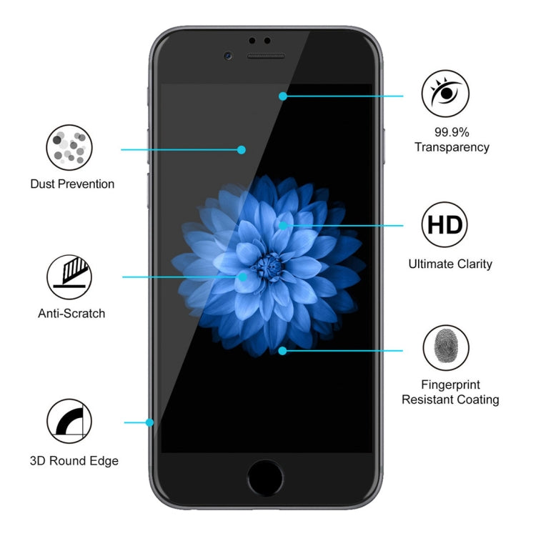 ENKAY Hat-Prince 0.26mm 9H Surface Hardness 6D Curved Edge Full Screen Tempered Glass Film for iPhone 6 Plus & 6s Plus