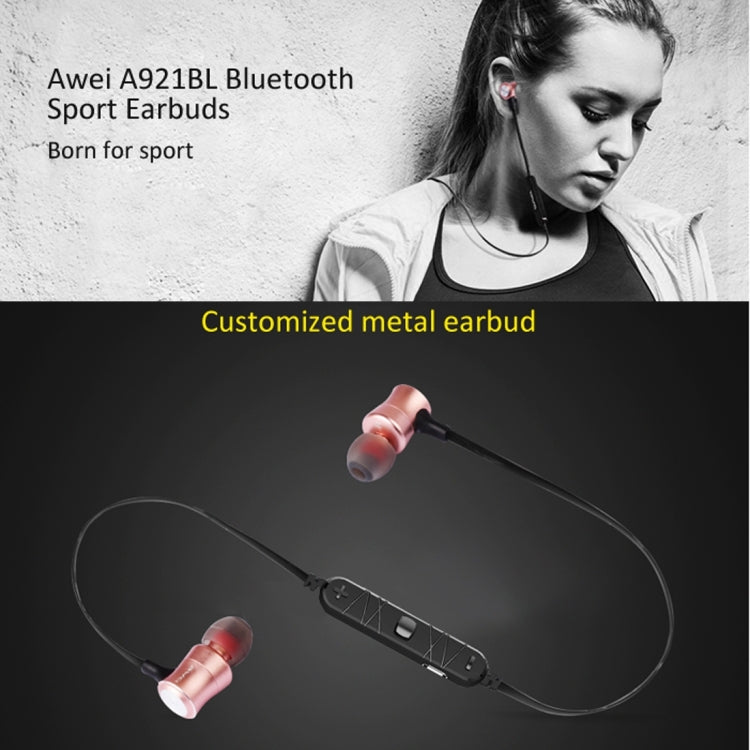 AWEI A921BL Wireless Sport Magnetic Bluetooth Earphone with Wire Control + Mic — view 6