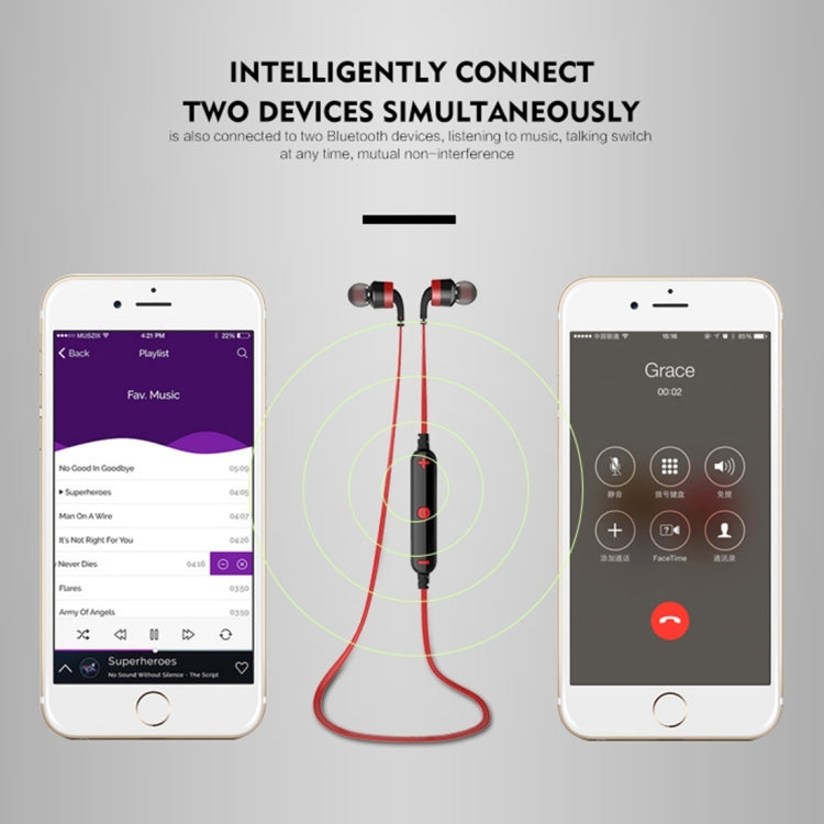 AWEI A960BL Wireless Sport Bluetooth Earphone with Wire Control, Support Handfree Call — view 11