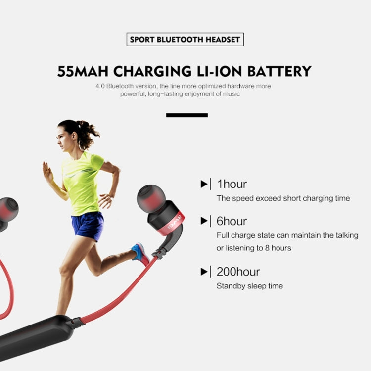 AWEI A960BL Wireless Sport Bluetooth Earphone with Wire Control, Support Handfree Call — view 14