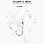 AWEI A960BL Wireless Sport Bluetooth Earphone with Wire Control, Support Handfree Call — Black
