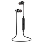 AWEI A990BL Wireless Sport Bluetooth Stereo Earphone with Wire Control + Mic, Support Handfree Call — Black