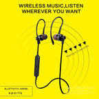 AWEI A990BL Wireless Sport Bluetooth Stereo Earphone with Wire Control + Mic, Support Handfree Call — Green