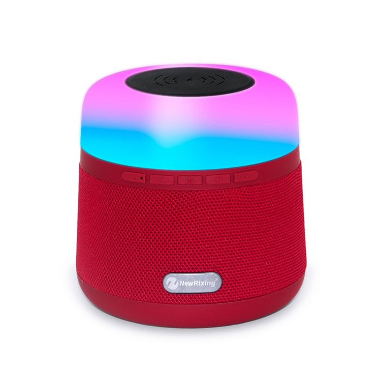 NewRixing NR-3500 Multi-function Atmosphere Light Wireless Charging Bluetooth Speaker with Hands-free Call Function, Support TF Card & USB & FM & AUX