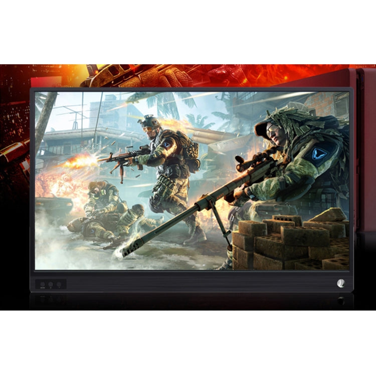 15.6 inch 1080P 178 Degree Wide Angle HD Portable Display Device for Desktop Computer / Game Console / Simultaneous Screen / PS4 / PS3 / XBox, with Mini HDMI & Micro USB & 2 USB-C / Type-C Interfaces