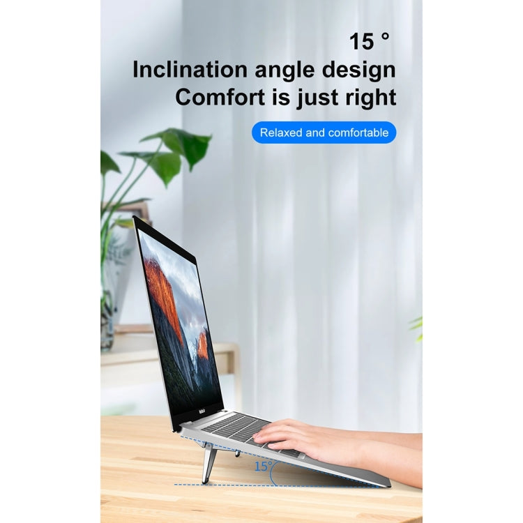 20 PCS R-JUST BJ01 Universal Stickable Shield Shape Laptop Foldable Stand — view 7