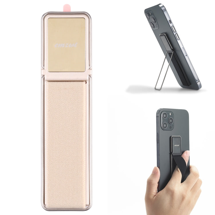 cmzwt CPS-030 Adjustable Folding Magnetic Mobile Phone Holder Bracket with Grip — Silver