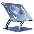 R-JUST HZ22 Dual-purpose Desktop Fan Aluminum Alloy Laptop Bracket with Light