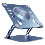 R-JUST HZ22 Dual-purpose Desktop Fan Aluminum Alloy Laptop Bracket with Light