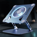 R-JUST HZ22 Dual-purpose Desktop Fan Aluminum Alloy Laptop Bracket with Light