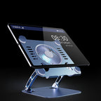 R-JUST HZ22 Dual-purpose Desktop Fan Aluminum Alloy Laptop Bracket with Light