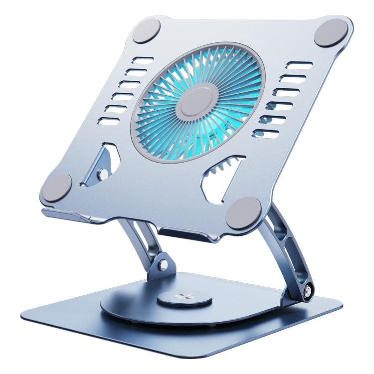 R- JUST HZ22-1 Rotating Dual-purpose Desktop Fan Aluminum Alloy Laptop Stand