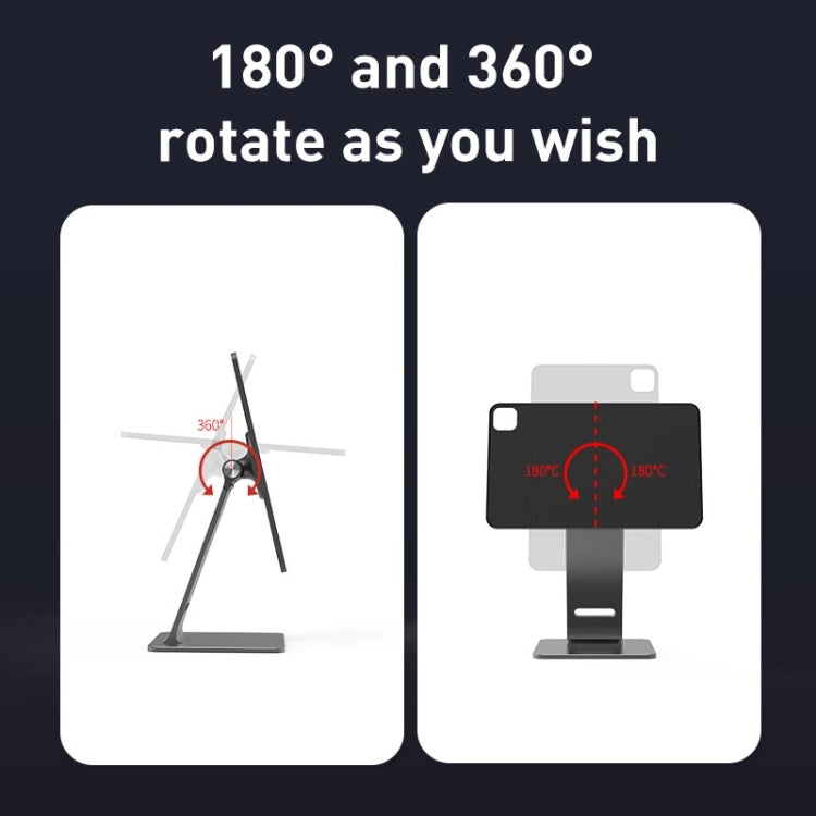 R-JUST HZ36 360-degree Rotating Aluminum Alloy Magnetic Tablet Stand, For iPad 12.9 inch