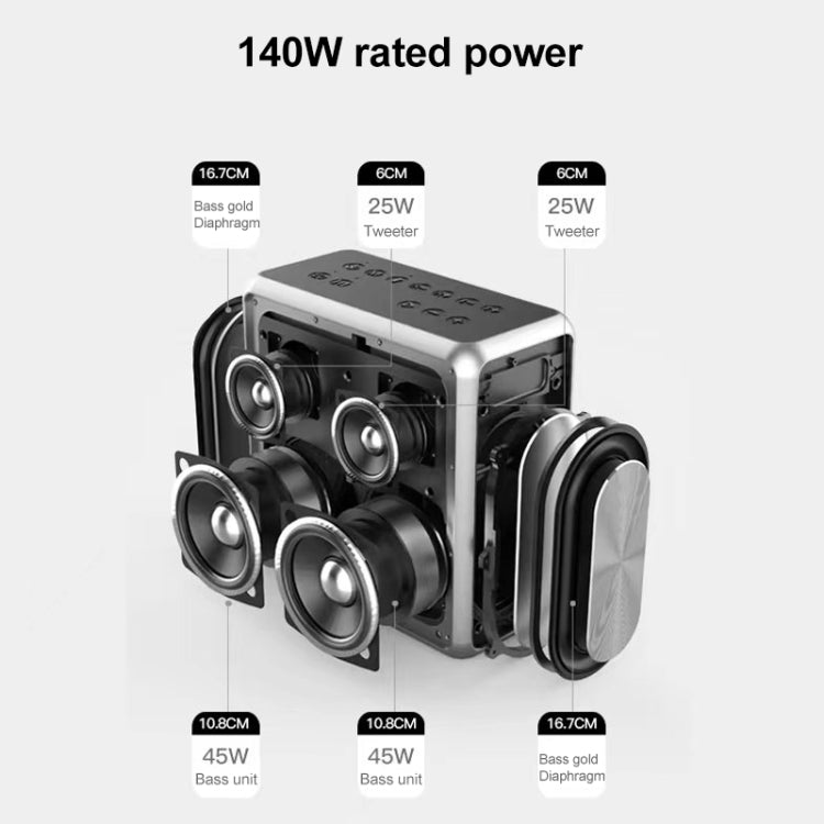 XDOBO King Max 140W IPX5 Waterproof Portable Karaoke Bluetooth Wireless Speaker — view 5