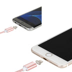 2 in 1 5V 2A Micro USB & 8 Pin to USB 2.0 Weave Style Magnetic Data Cable, Cable Length: 1.2m — view 4