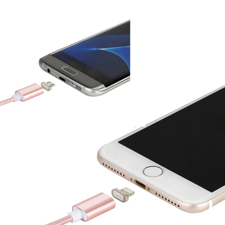 2 in 1 5V 2A Micro USB & 8 Pin to USB 2.0 Weave Style Magnetic Data Cable, Cable Length: 1.2m — view 4