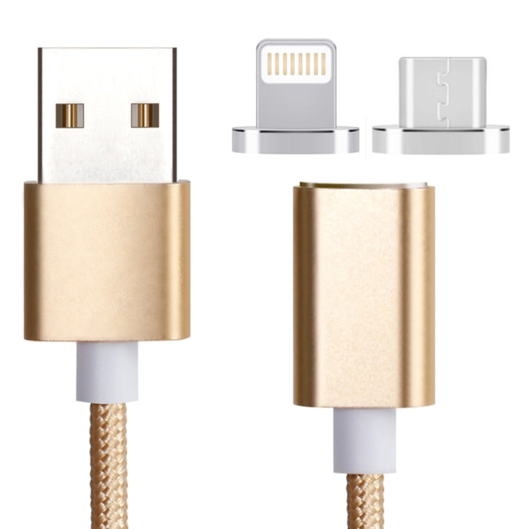 2 in 1 5V 2A Micro USB & 8 Pin to USB 2.0 Weave Style Magnetic Data Cable, Cable Length: 1.2m — view 6