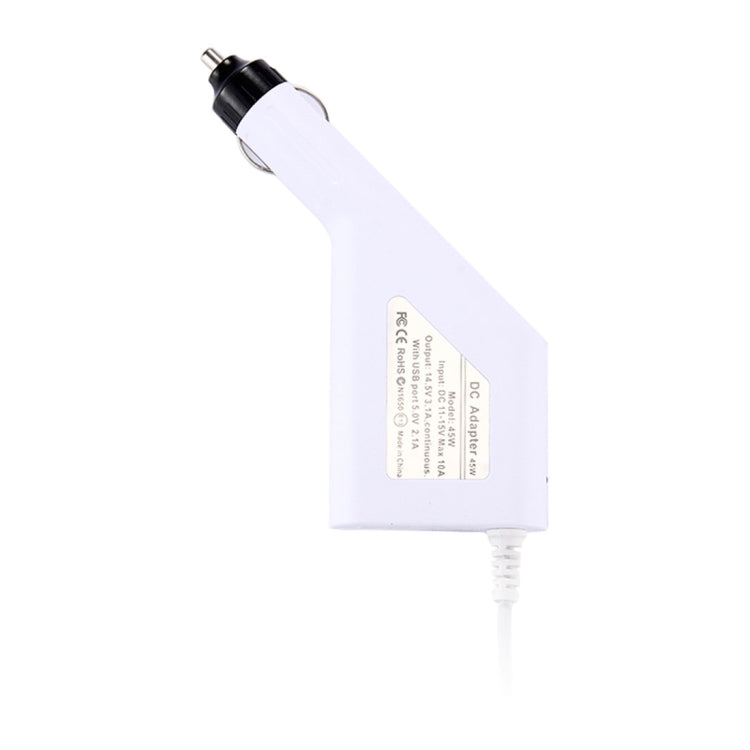 5 Pin T Style MagSafe 1 Car Charger with 1 USB Port for Apple Macbook A1150 / A1151 / A1172 / A1184 / A1211 / A1370, Length: 1.7m, 45W 14.5V 3.1A